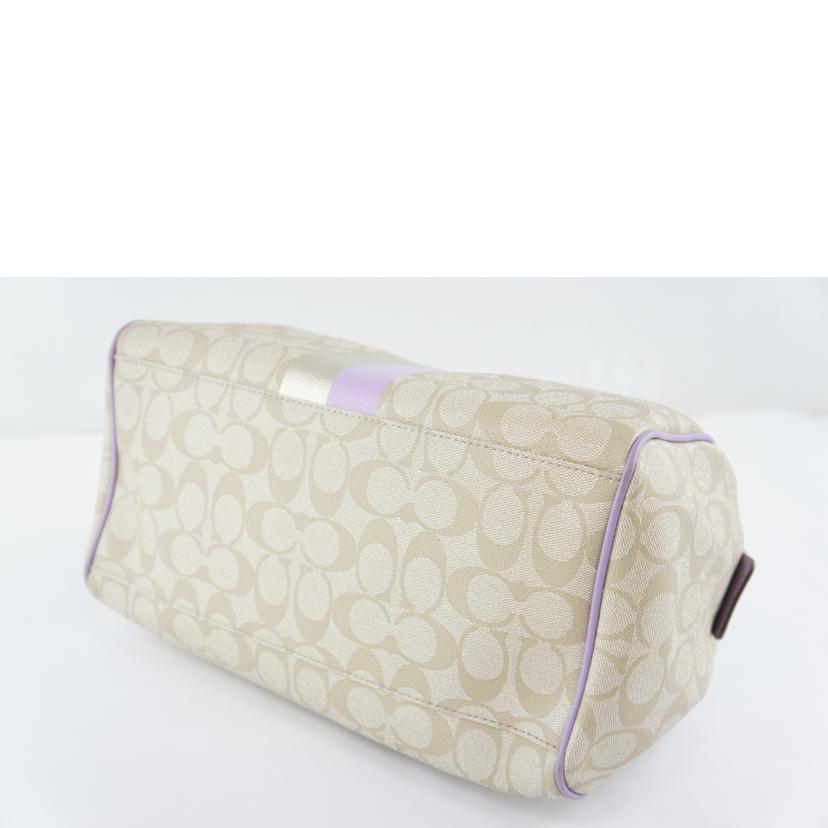 COACH コーチ/ショルダーバッグ/ボストンバッグ/ベージュ/パープル/F14478//K10**/Aランク/64