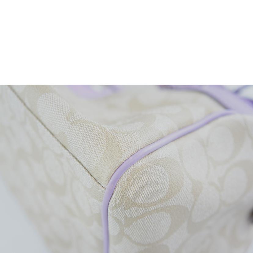 COACH コーチ/ショルダーバッグ/ボストンバッグ/ベージュ/パープル/F14478//K10**/Aランク/64