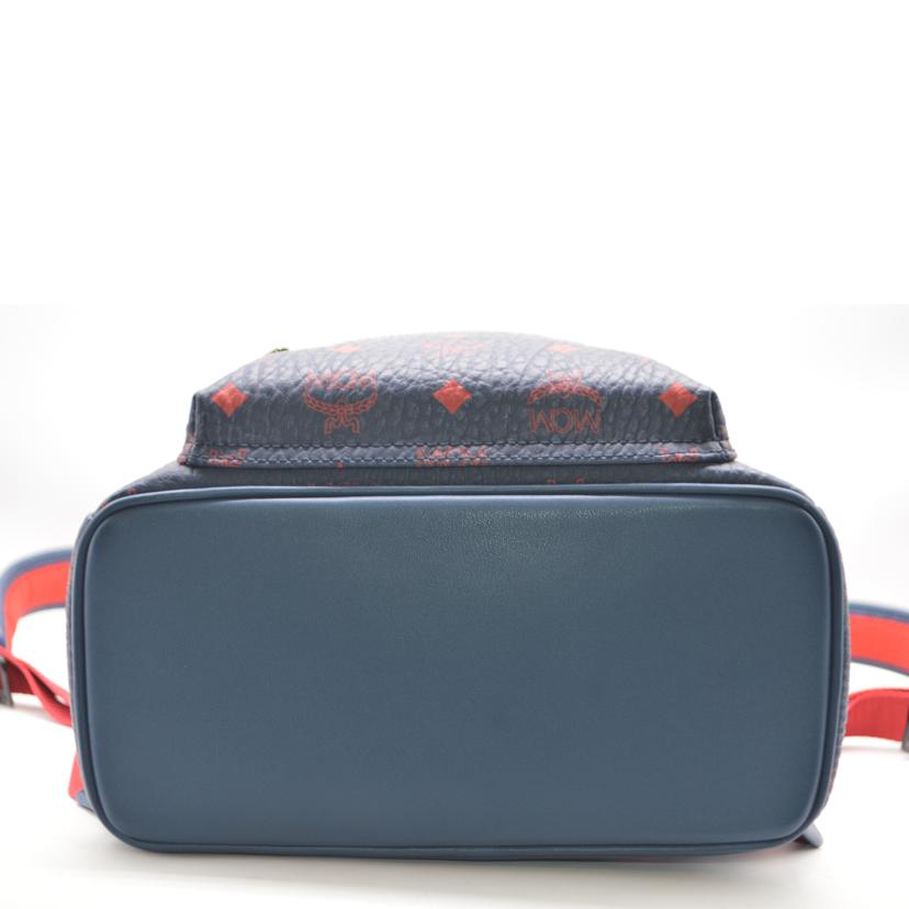 MCM エムシーエム/ヴィセトスレザーバックパック/ネイビーレッド/MMK9AVE51VS001//365**/Aランク/89