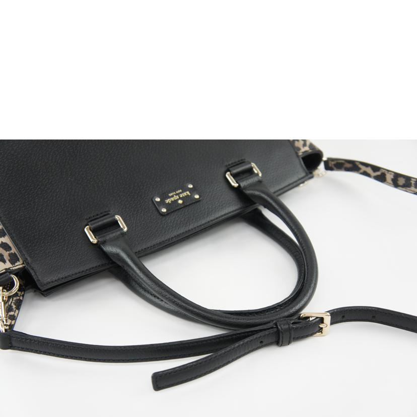 Katespade ケイトスペード/2WAYハンド/ブラック/レオパード/カーフ//Aランク/64