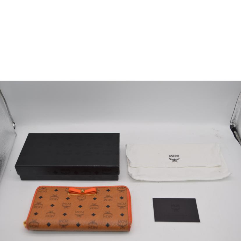 MCM エムシーエム/ヴィセトスリボンラウンドファスナー長財布/MYL7SLL02CO001//Bランク/89