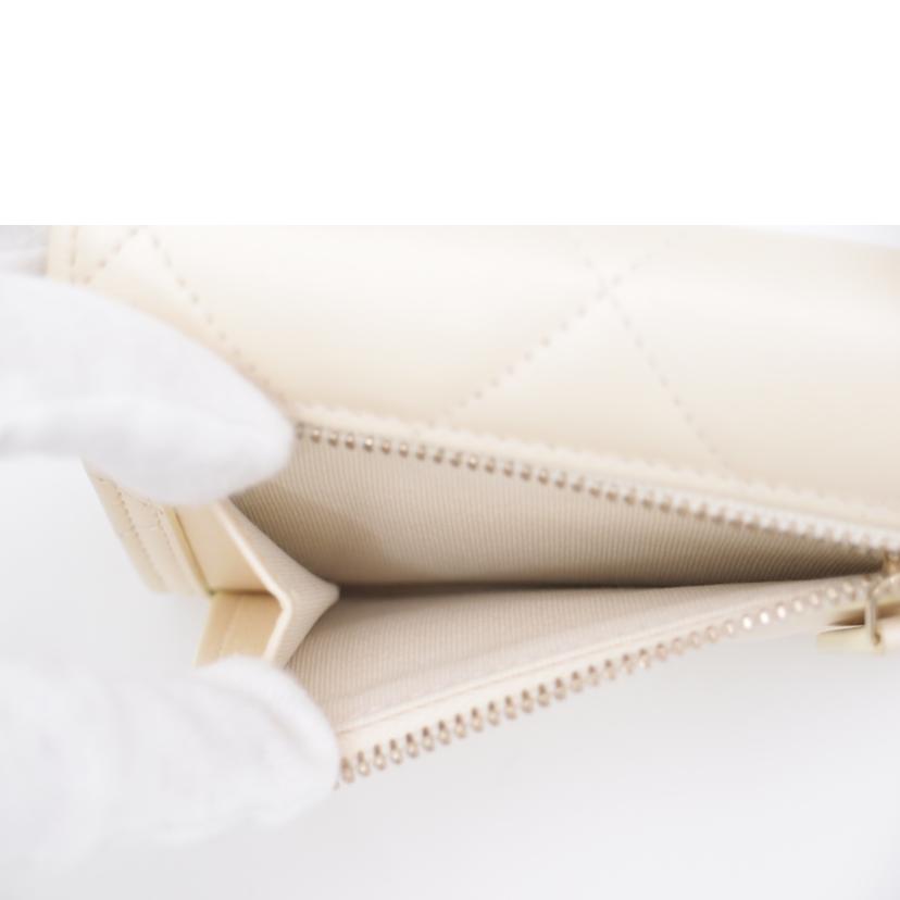 CHANEL/マトラッセ三つ折り財布/ライトイエロー/AP3328 //E10*****/SAランク/69