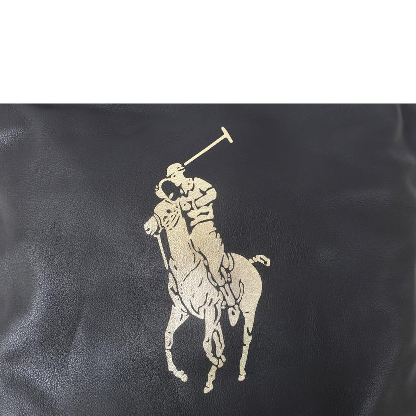 RALPH LAUREN ラルフローレン/ロゴレザートート ブラック ゴールド//ABランク/65