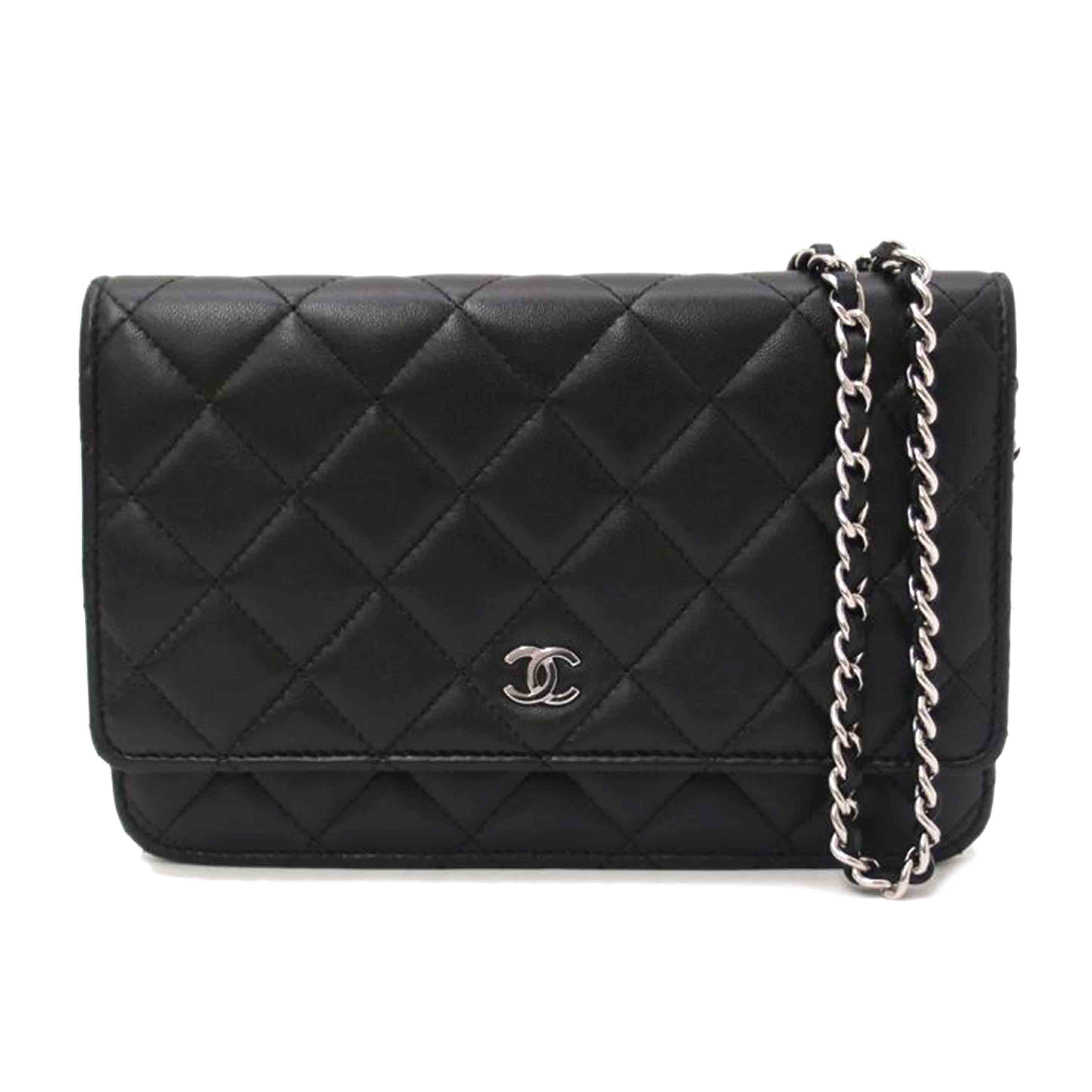 CHANEL シャネル/マトラッセチェーンウォレット/ブラック//KE1*****/Aランク/69