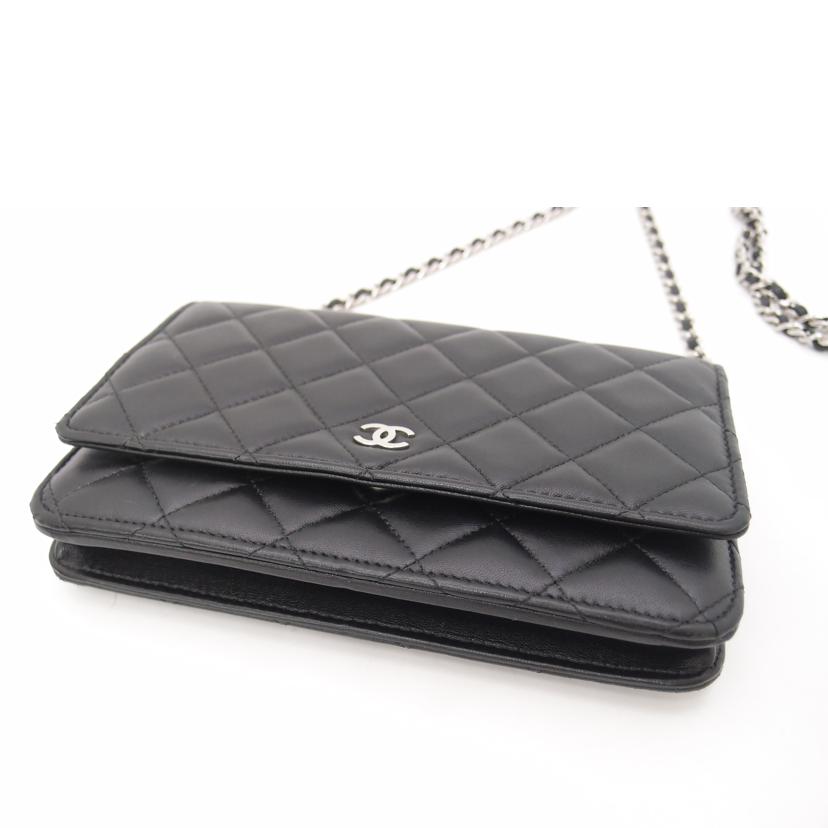 CHANEL シャネル/マトラッセチェーンウォレット/ブラック//KE1*****/Aランク/69