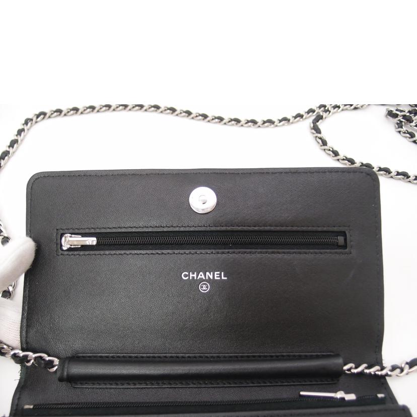 CHANEL シャネル/マトラッセチェーンウォレット/ブラック//KE1*****/Aランク/69
