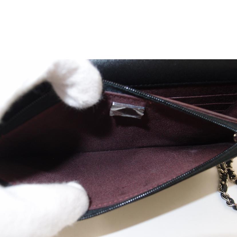 CHANEL シャネル/マトラッセチェーンウォレット/ブラック//KE1*****/Aランク/69