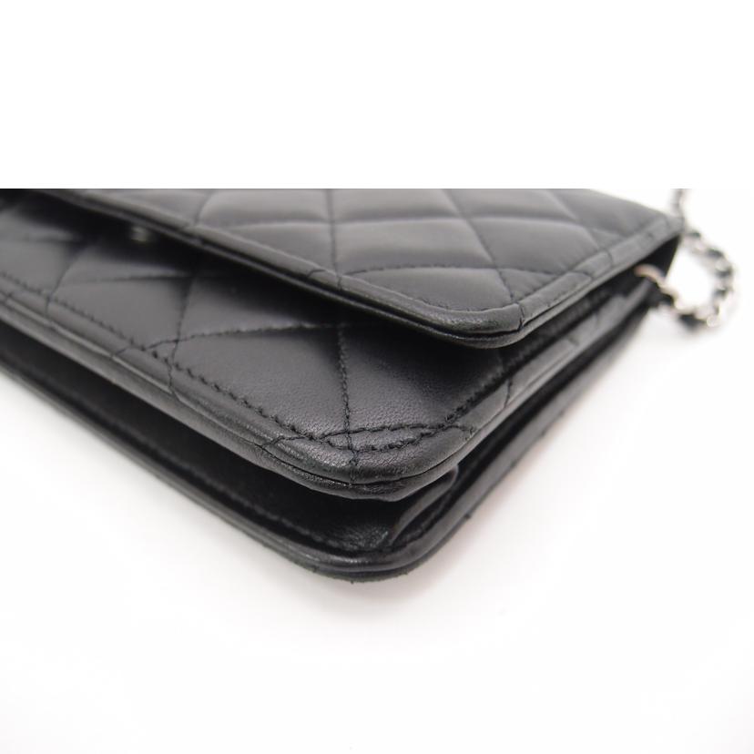 CHANEL シャネル/マトラッセチェーンウォレット/ブラック//KE1*****/Aランク/69