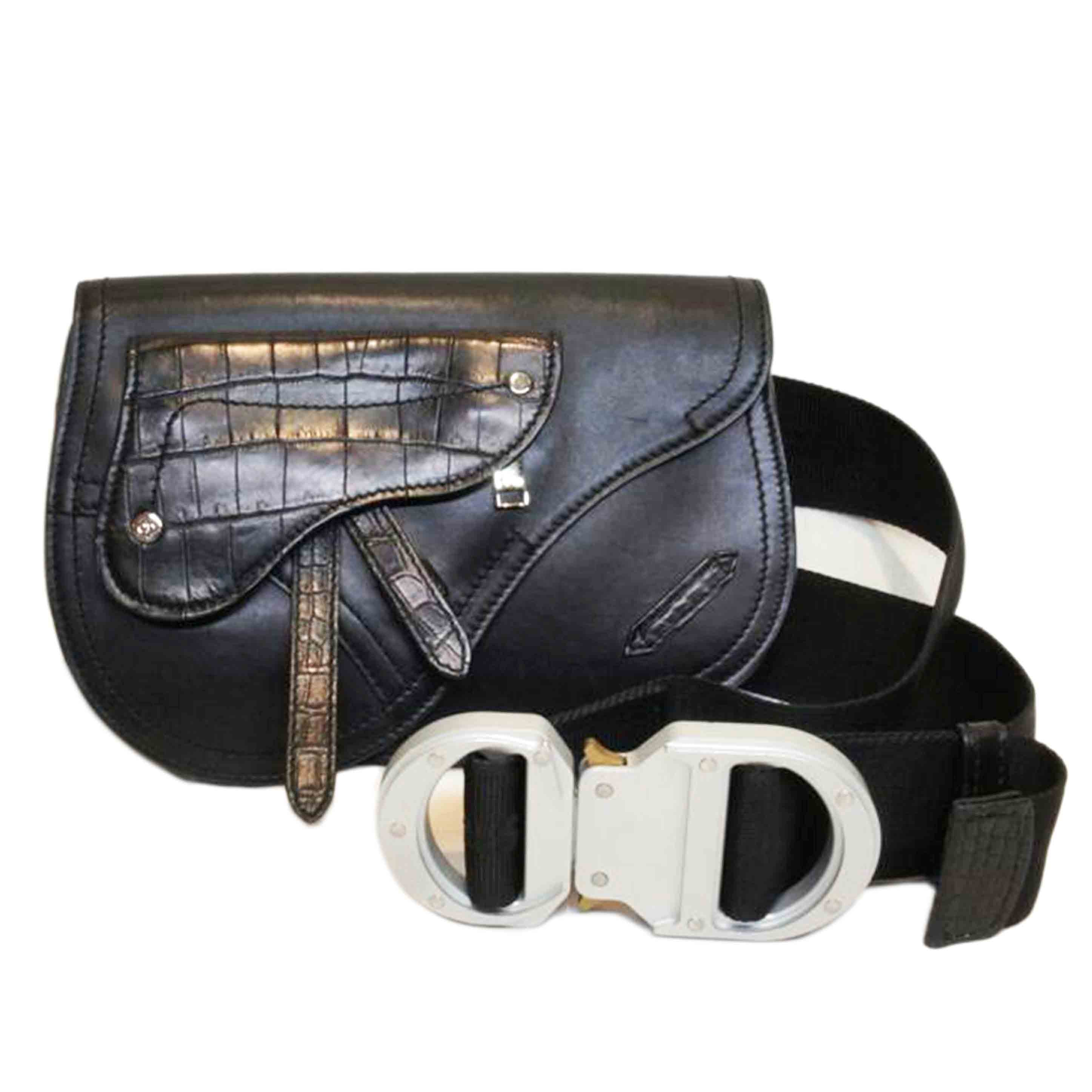 Dior ディオール/サドルレザーベルトバッグブラック//00-********/ABランク/92