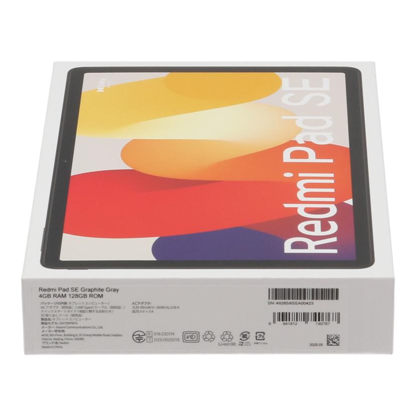 Xiaomi シャオミ /Redmi Pad SE 128GB 未使用/23073RPBFG//49285/65SA00423/Sランク/05