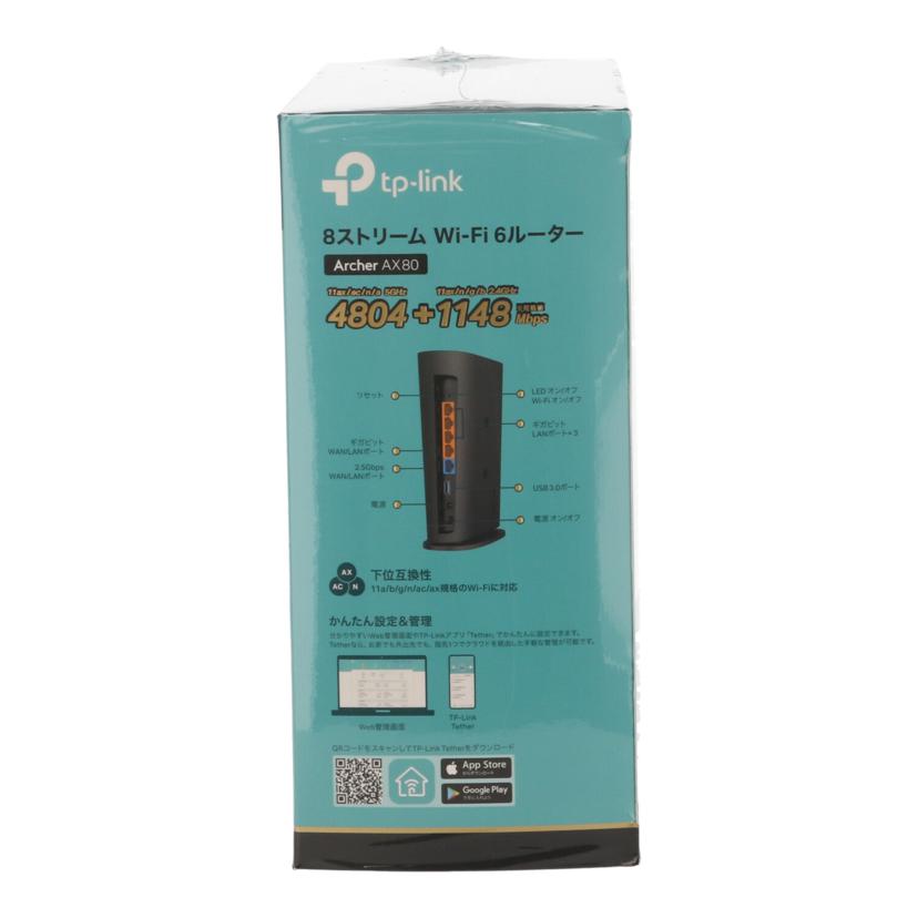 TP-Link TPリンク /無線LANルーター 未使用/AX6000 Archer AX80//223A1S1001092/Sランク/75