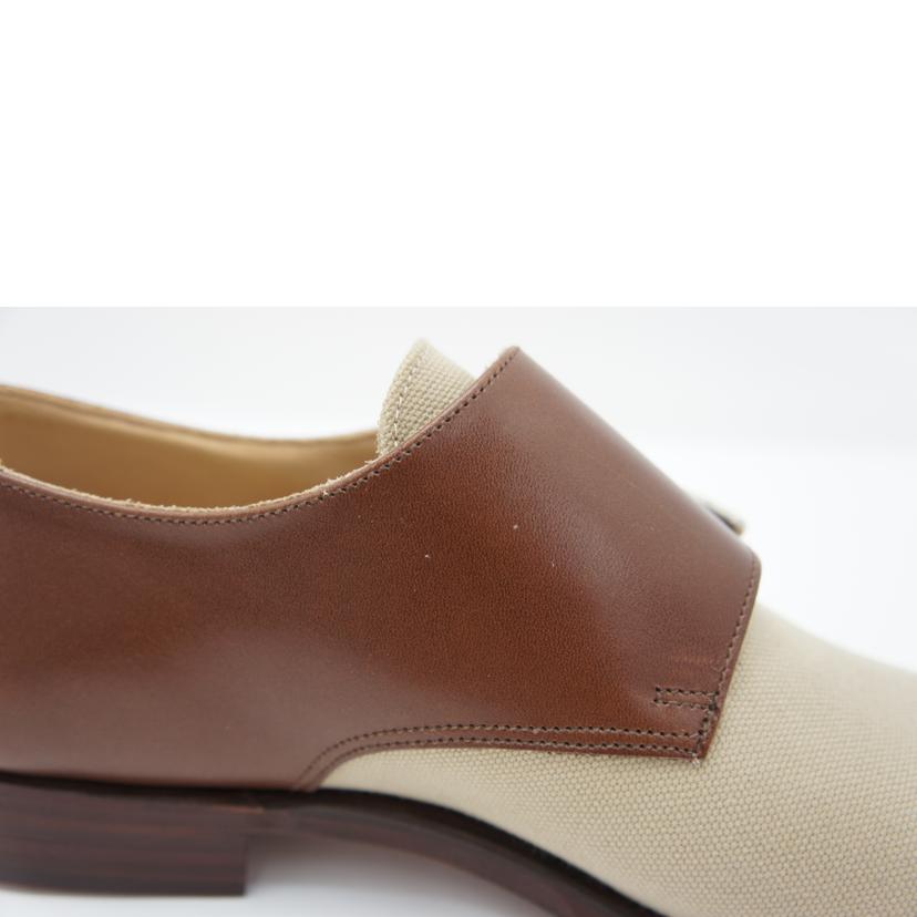 CROKETT&JONES クロケットアンドジョーンズ/レザー×キャンバス シューズ/ブラウン×ベージュ/6189//X37969/SAランク/20