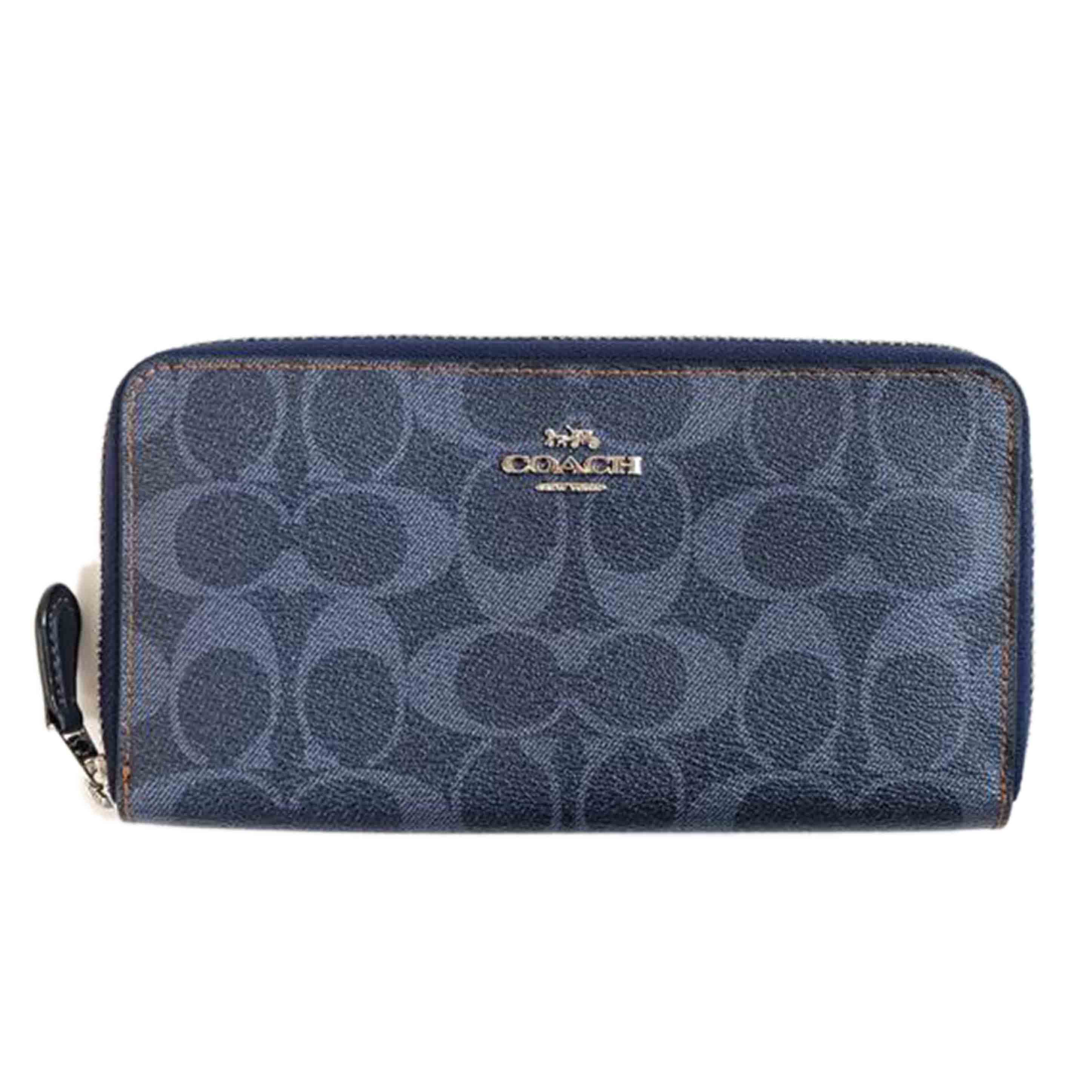 COACH コーチ/シグネチャーラウンドファスナー長財布/ミッドナイトデニム/F57665//M17**/ABランク/71
