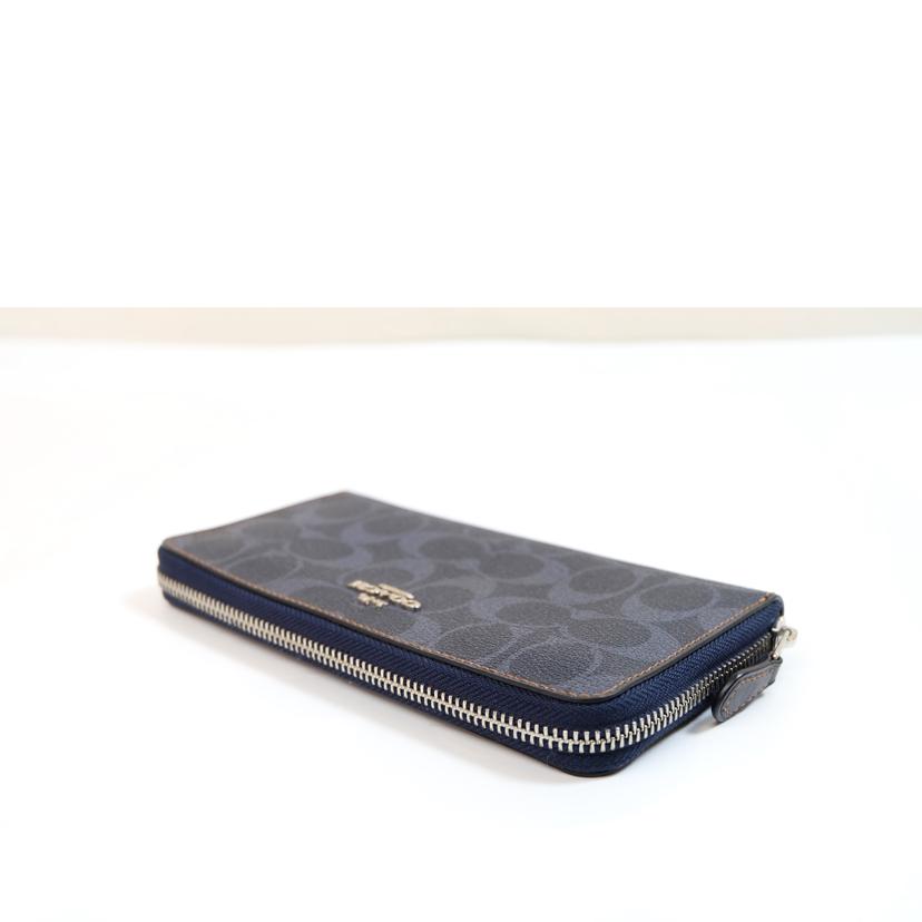 COACH コーチ/シグネチャーラウンドファスナー長財布/ミッドナイトデニム/F57665//M17**/ABランク/71