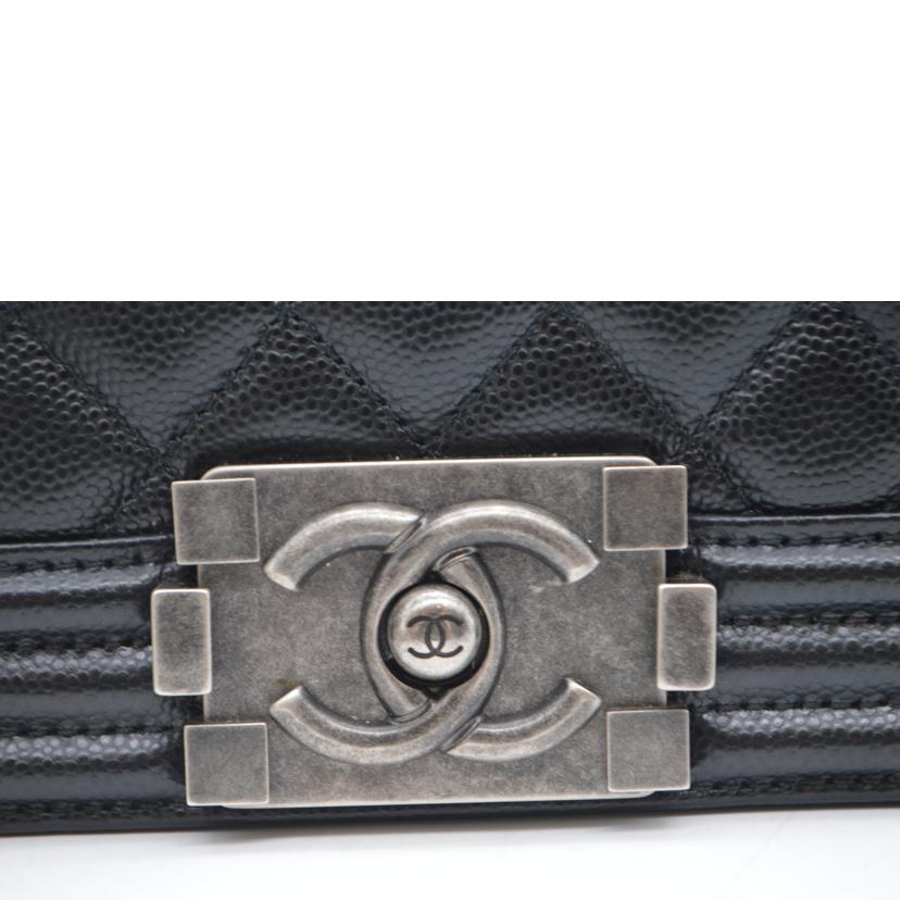 CHAENL シャネル/ボーイシャネルキャビアスキンチェーンショルダー/ノワール/A67086//280*****/Aランク/89