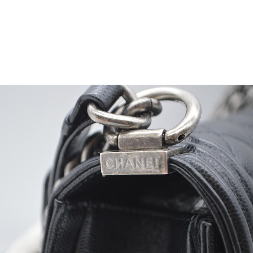 CHAENL シャネル/ボーイシャネルキャビアスキンチェーンショルダー/ノワール/A67086//280*****/Aランク/89