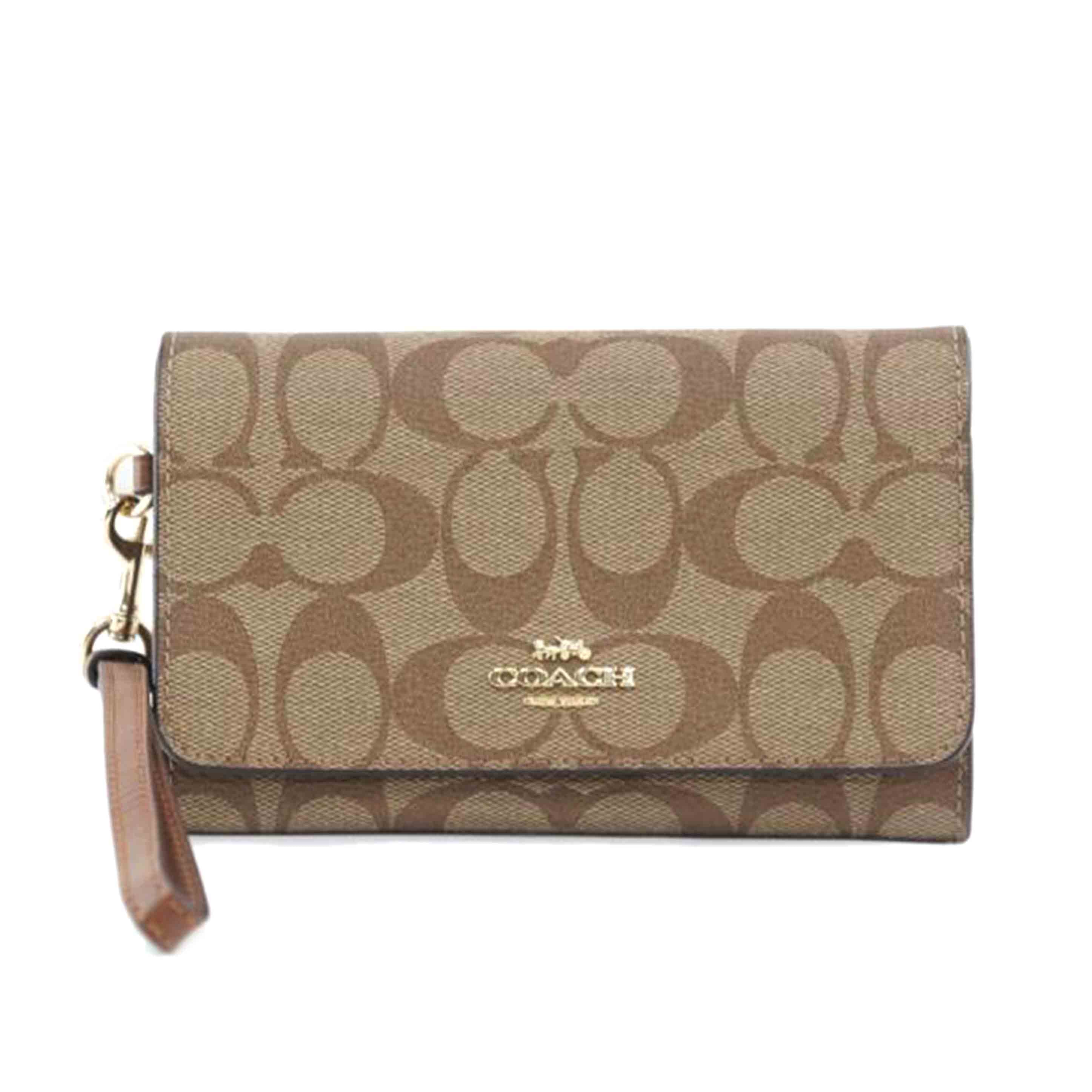 COACH コーチ/シグネチャー/2つ折り財布/ベージュ/F32484//D18**/Aランク/64
