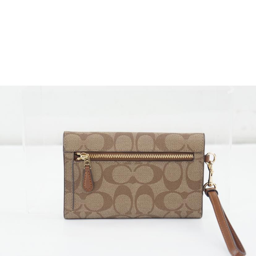 COACH コーチ/シグネチャー/2つ折り財布/ベージュ/F32484//D18**/Aランク/64