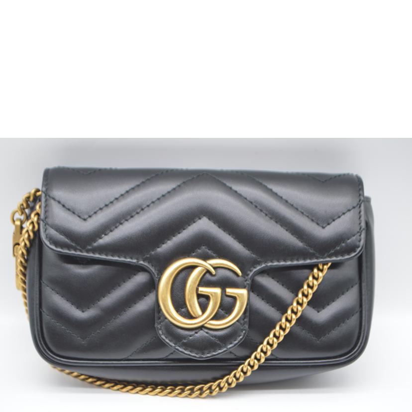 GUCCI グッチ/GGマーモントスーパーミニチェーンレザーショルダー/476433//496***/SAランク/89