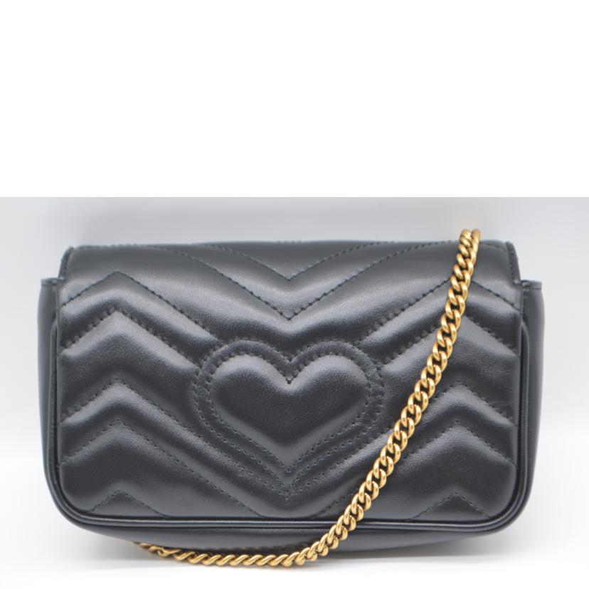 GUCCI グッチ/GGマーモントスーパーミニチェーンレザーショルダー/476433//496***/SAランク/89