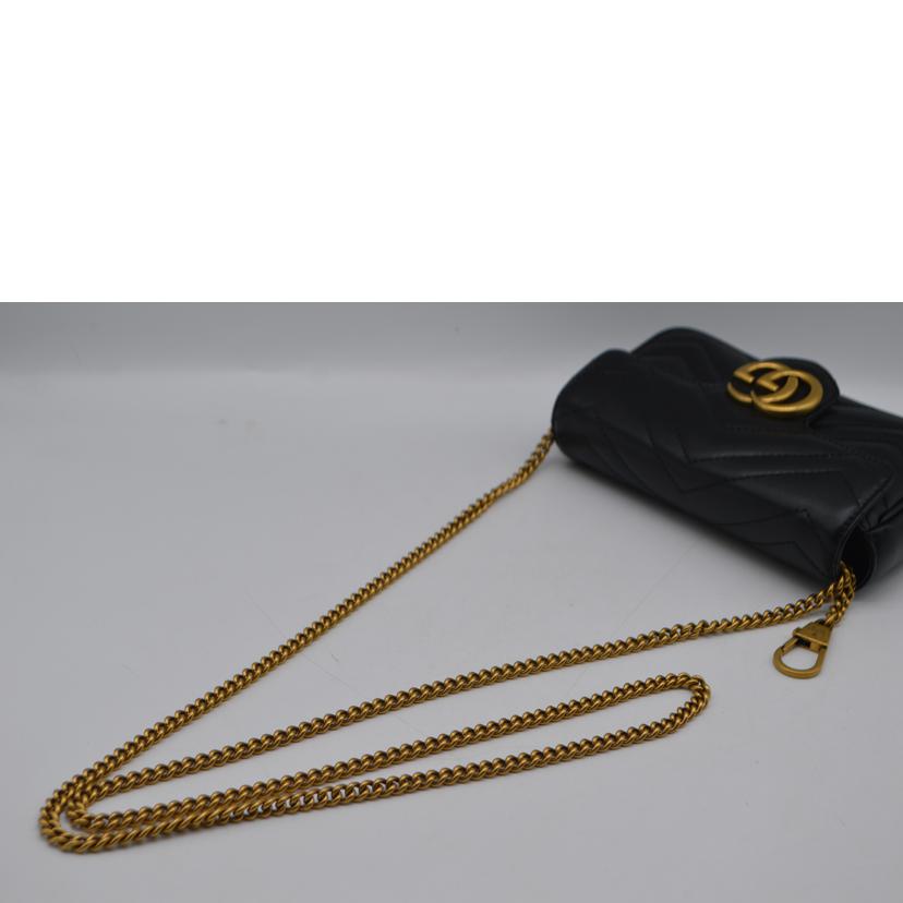 GUCCI グッチ/GGマーモントスーパーミニチェーンレザーショルダー/476433//496***/SAランク/89