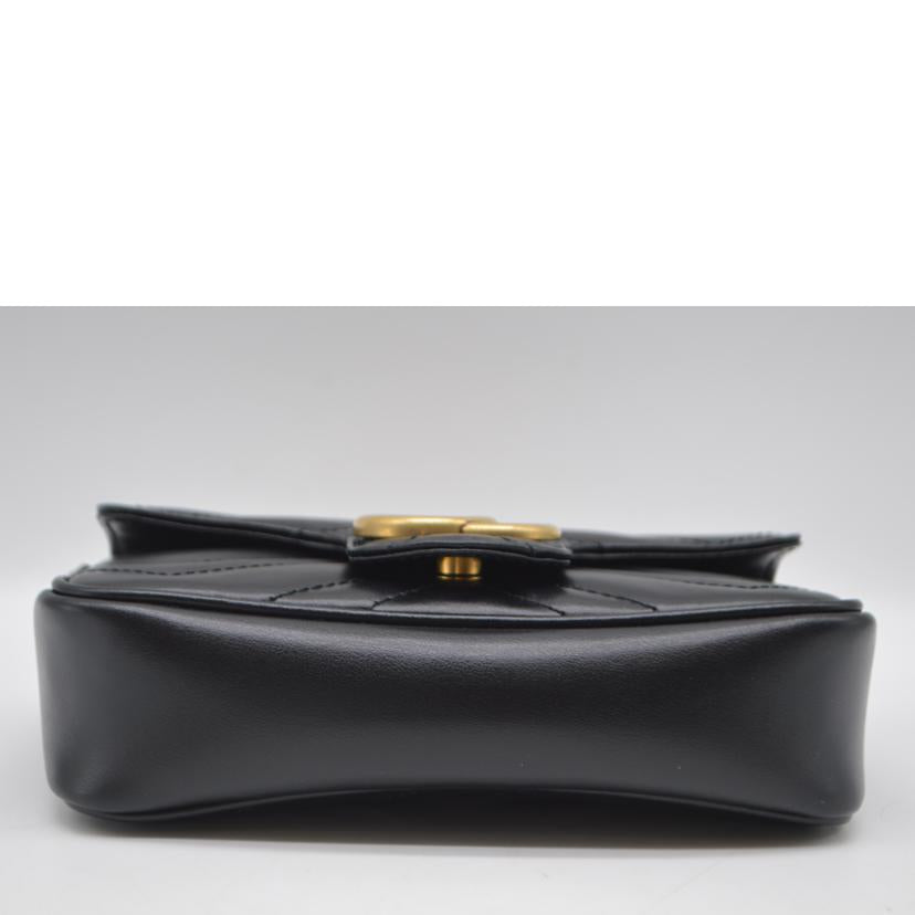 GUCCI グッチ/GGマーモントスーパーミニチェーンレザーショルダー/476433//496***/SAランク/89