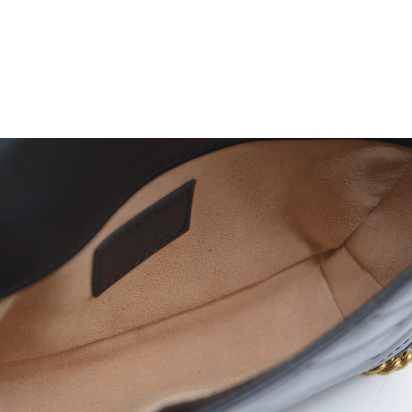 GUCCI グッチ/GGマーモントスーパーミニチェーンレザーショルダー/476433//496***/SAランク/89