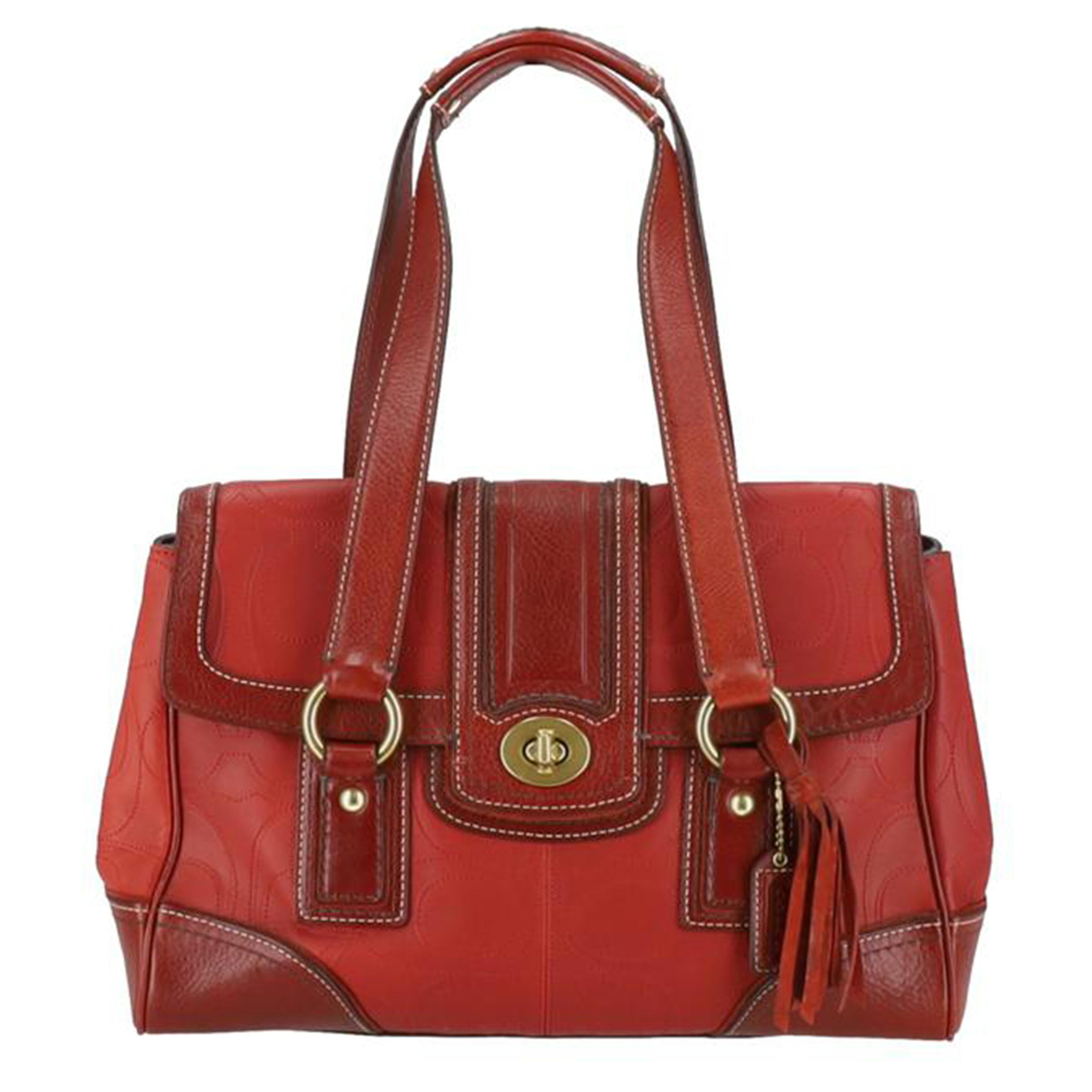 COACH コーチ/シグネチャーエンボスターンロックフラップ/ハンドバッグ/11332//G07**/Aランク/18