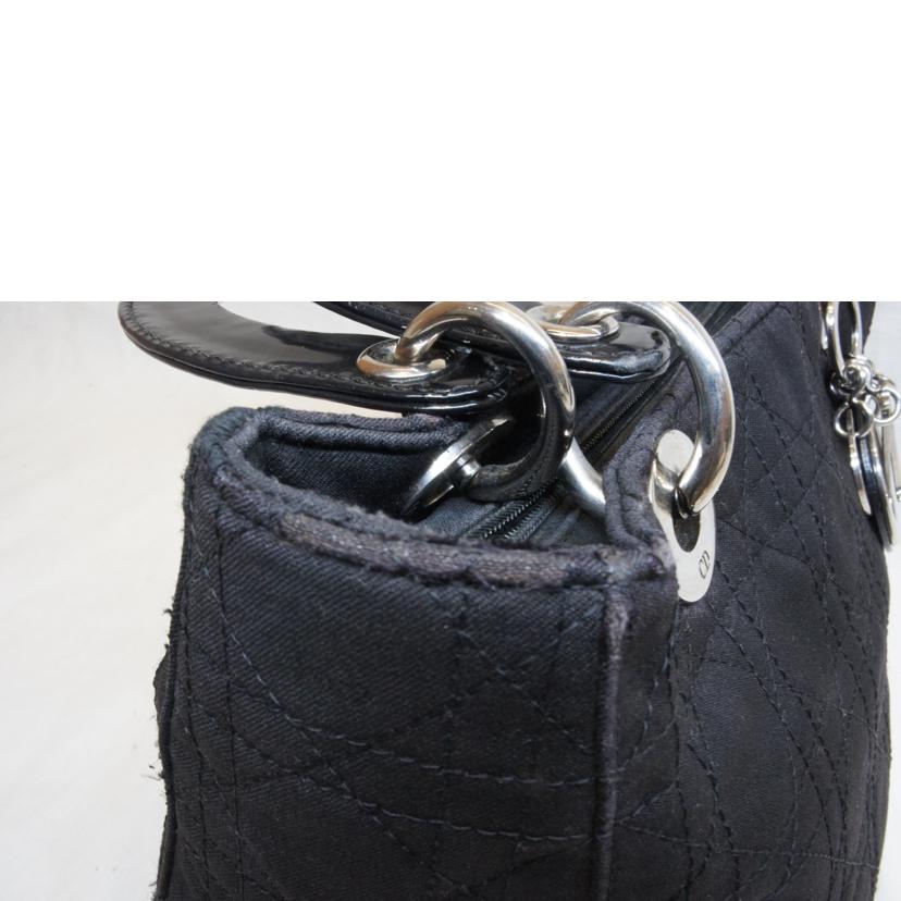 Christian Dior ディオール/ナイロンレディディオール2WAYブラックSV金具//Bランク/92