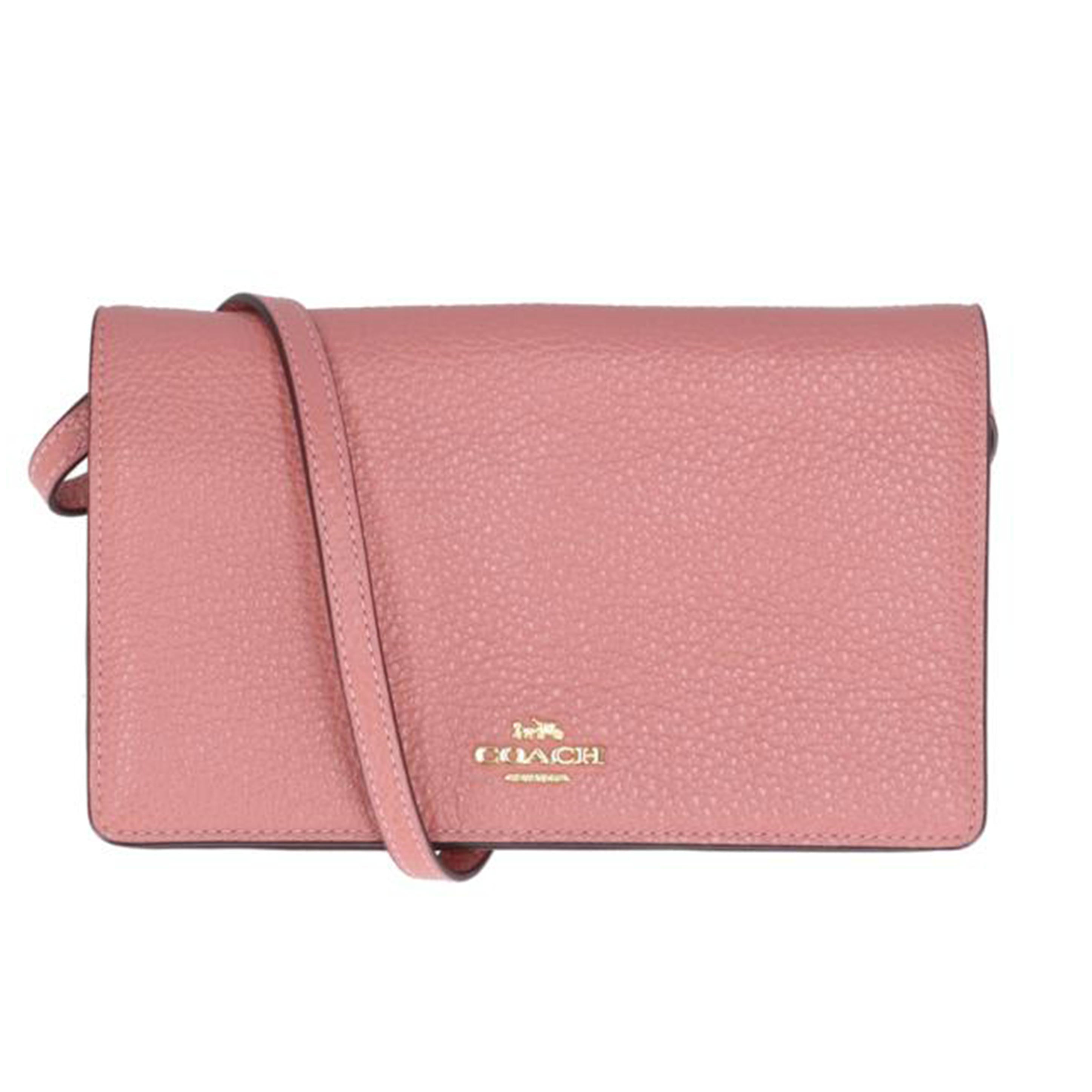 COACH コーチ/ペブルドレザーショルダーウォレット/ピンク/F30256//A18**/Aランク/18