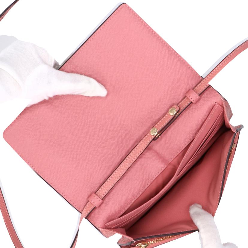 COACH コーチ/ペブルドレザーショルダーウォレット/ピンク/F30256//A18**/Aランク/18