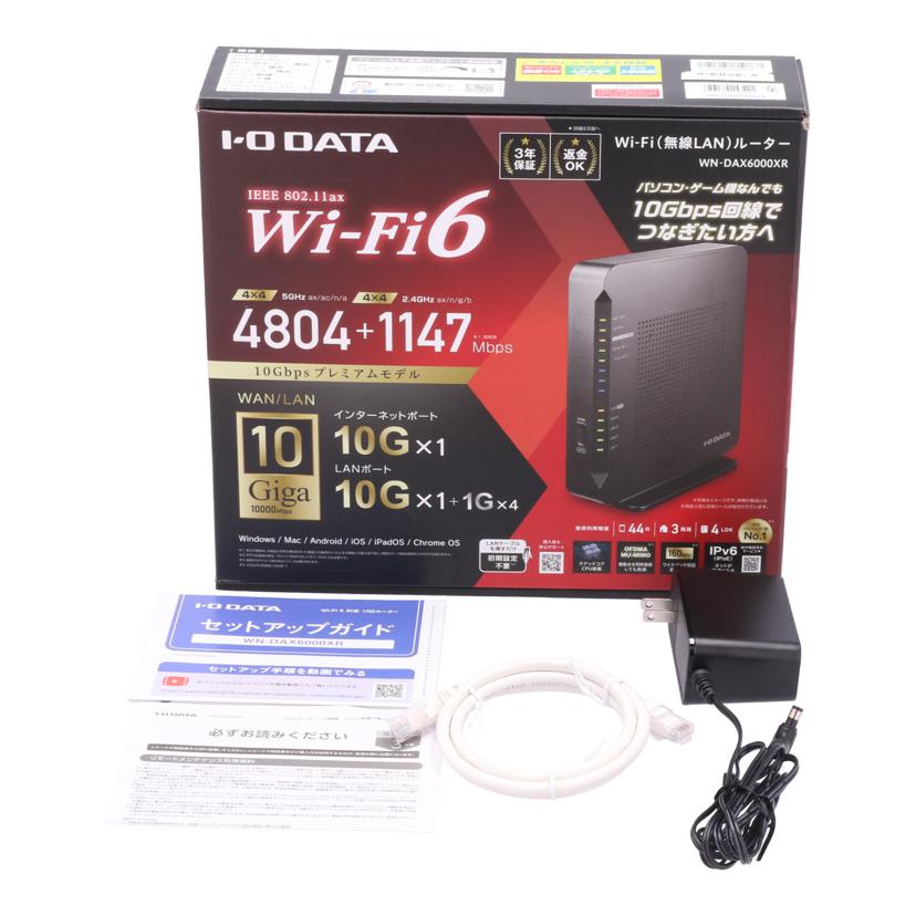 I.O DATA アイオーデータ /無線LANルーター/10Gbpsプレミアムモデル/WN-DAX6000XR//142R003019NE/Bランク/05