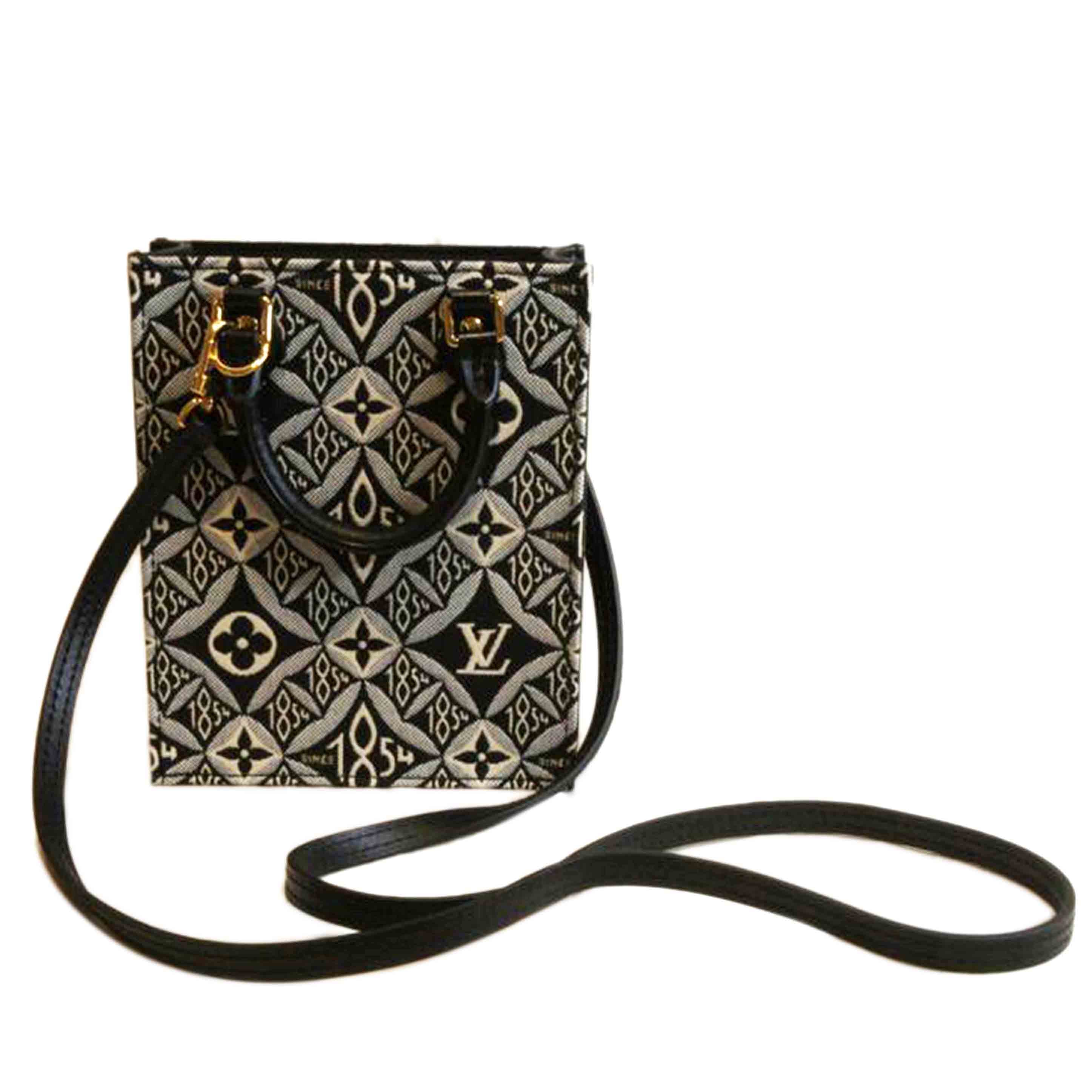 LOUIS VUITTON ルイヴィトン/プティットサックプラ/モノグラムジャガードSince1854 /ブラックブルー/M80484//SP0***/SAランク/92