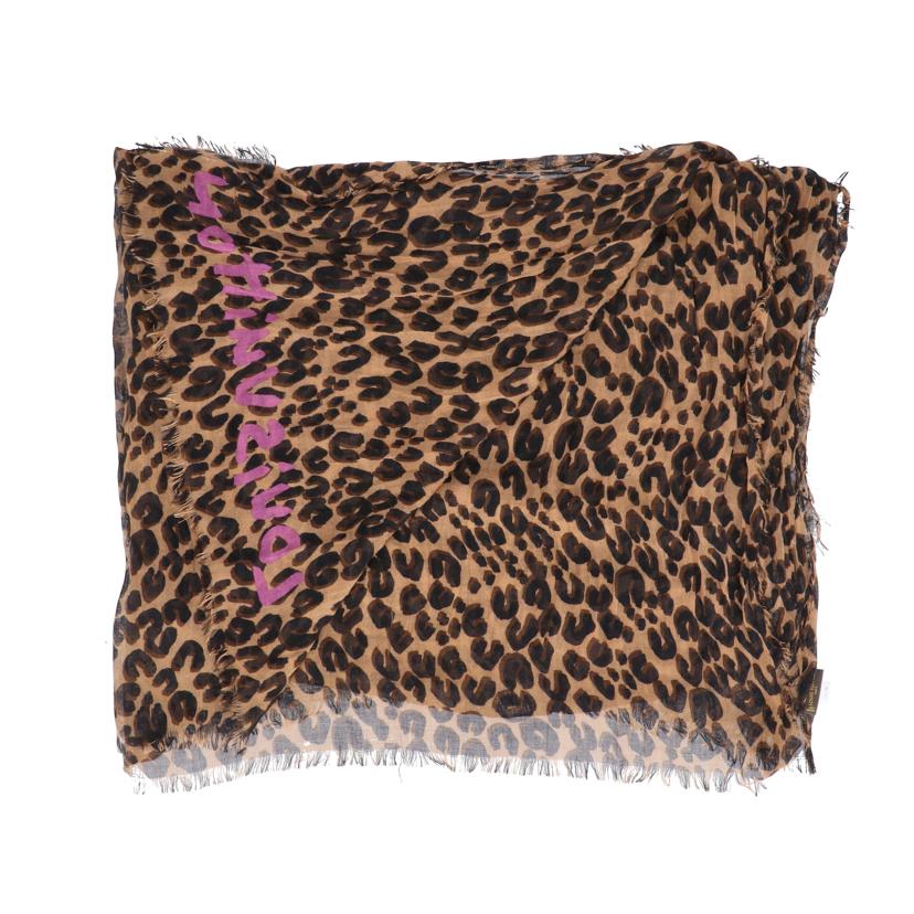 LOUIS VUITTON ルイヴィトン/カシミア×シルク/レオパードショール/413287//ABランク/91