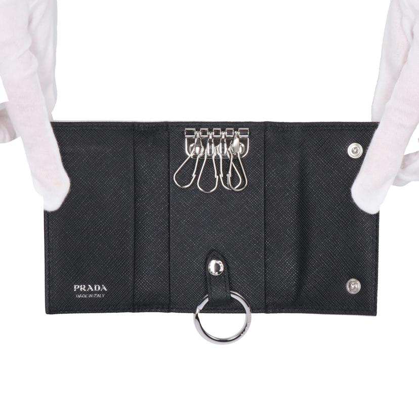 PRADA プラダ/サフィアーノレザー/トライアングルロゴ4連キーケース/1PG004//SAランク/91