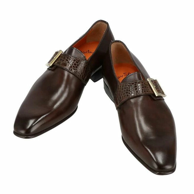 Santoni サントーニ/シングルモンクストラップローファー/ブラウン/14800//SAランク/20