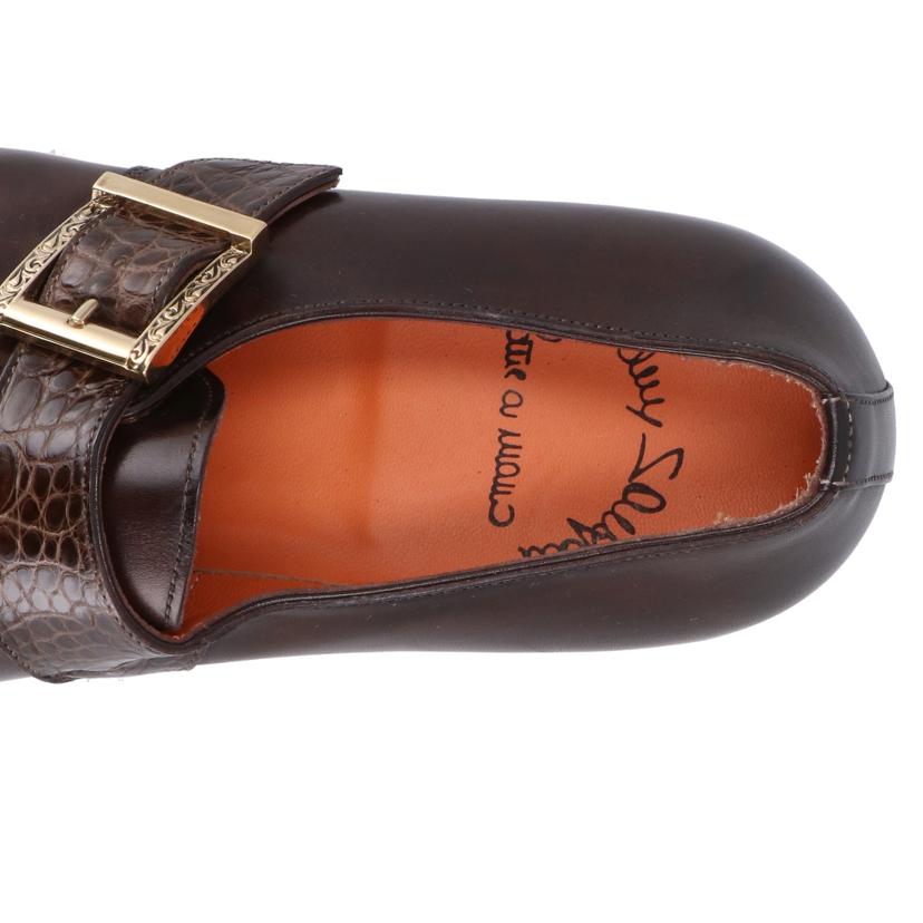 Santoni サントーニ/シングルモンクストラップローファー/ブラウン/14800//SAランク/20