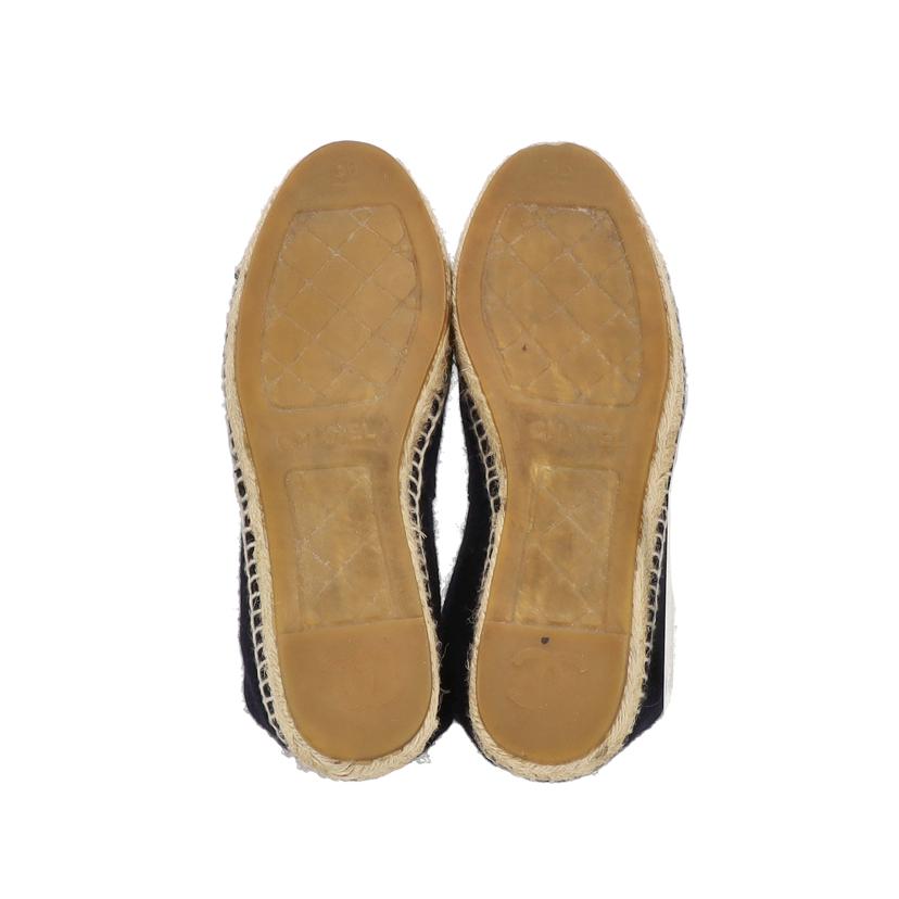 CHANEL シャネル/ココマークエスパドリーユ/ウールベルベット/G29762//サイズ:36/ABランク/91