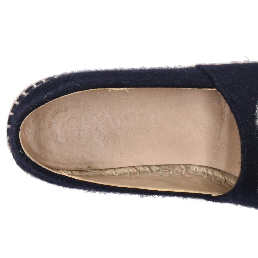 CHANEL シャネル/ココマークエスパドリーユ/ウールベルベット/G29762//サイズ:36/ABランク/91