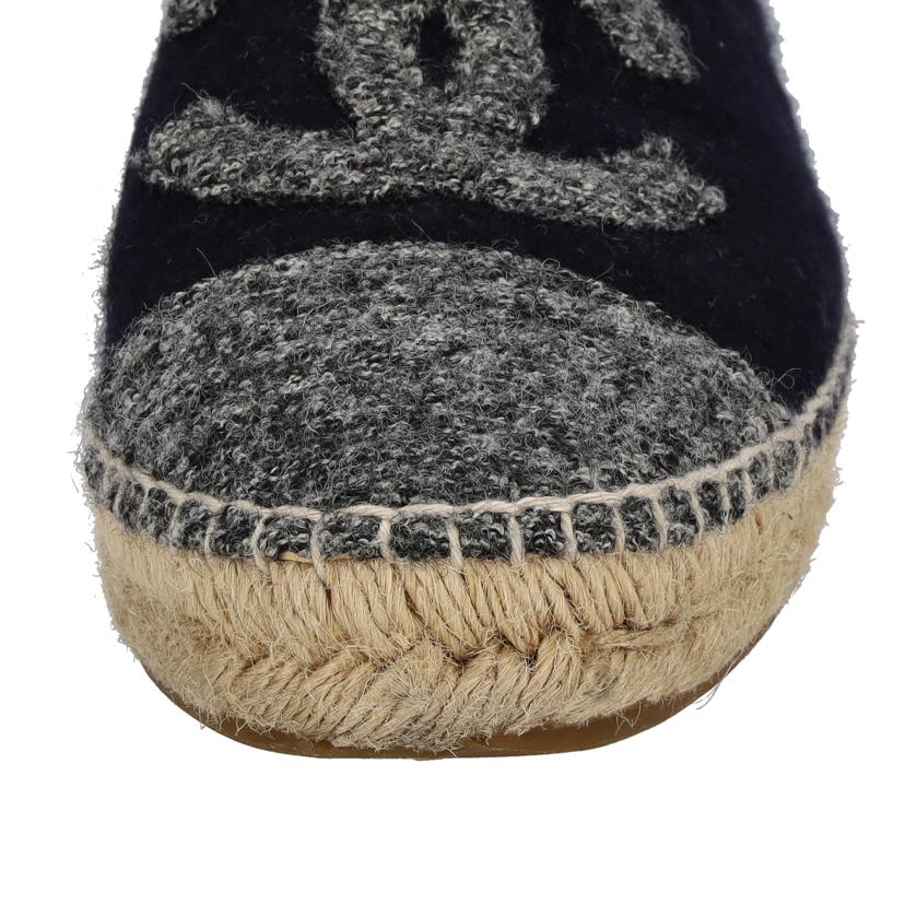 CHANEL シャネル/ココマークエスパドリーユ/ウールベルベット/G29762//サイズ:36/ABランク/91