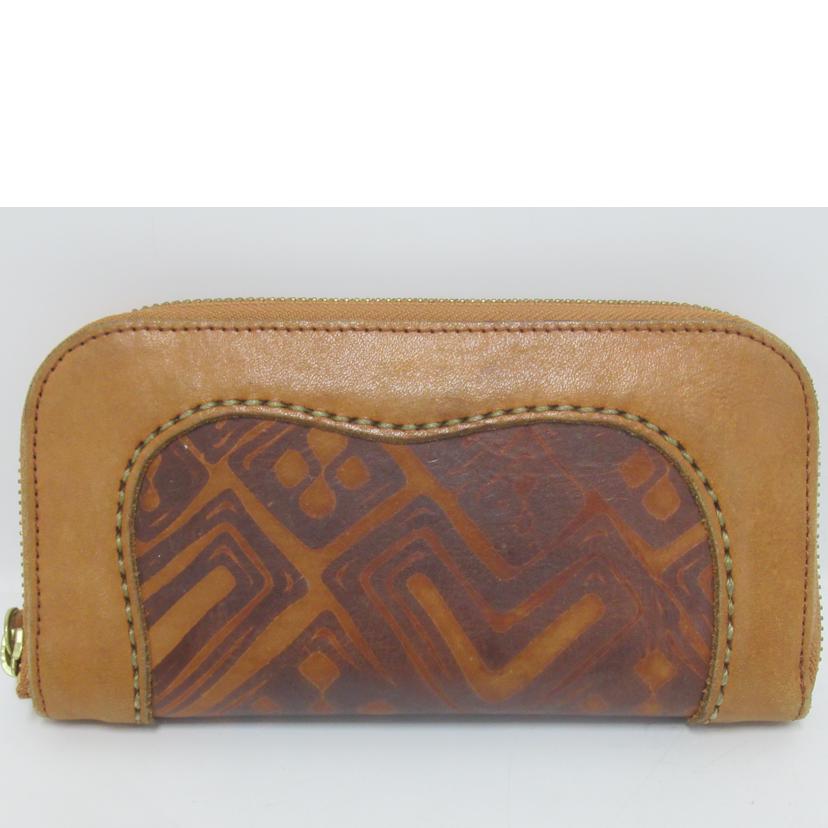 robita/ラウンドファスナー長財布/レザー/BR/1005//Bランク/63