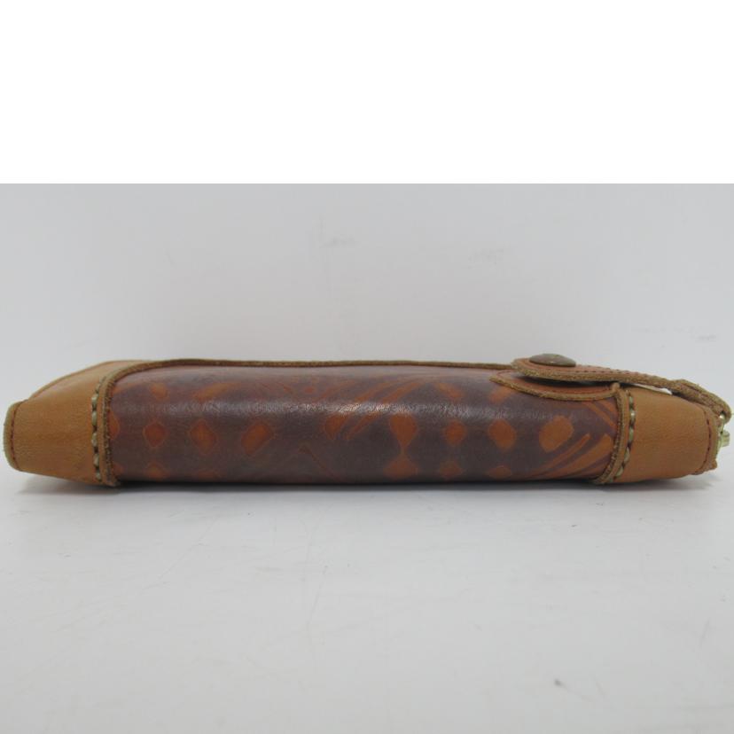 robita/ラウンドファスナー長財布/レザー/BR/1005//Bランク/63