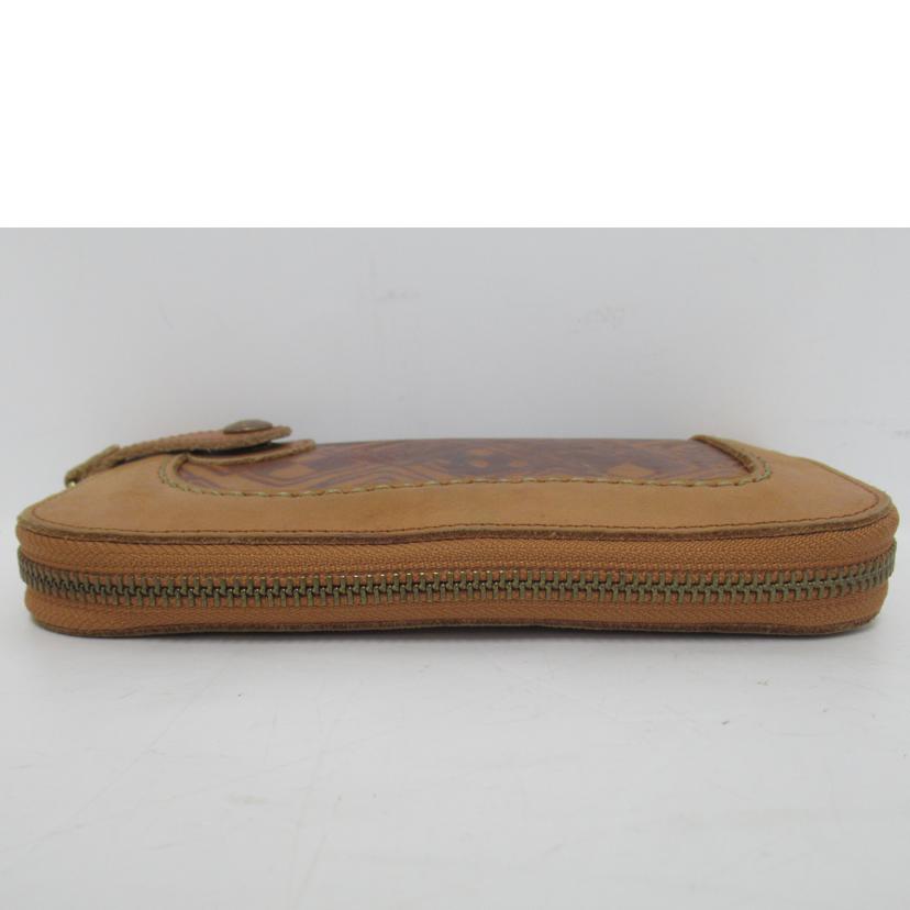 robita/ラウンドファスナー長財布/レザー/BR/1005//Bランク/63