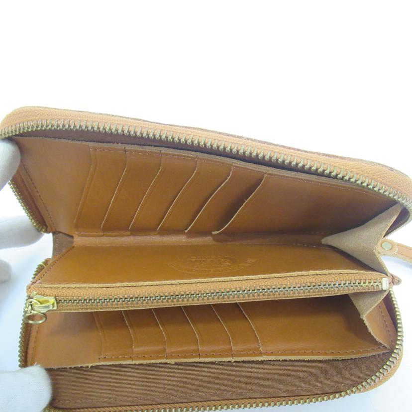 robita/ラウンドファスナー長財布/レザー/BR/1005//Bランク/63