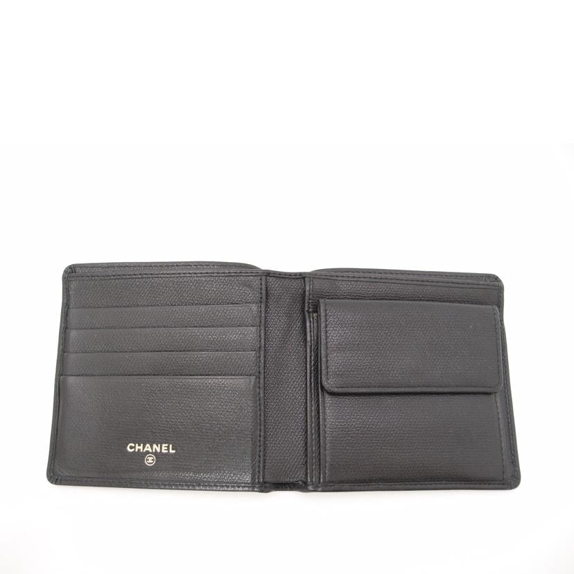 CHANEL シャネル/ココボタン二つ折り財布/ブラック/A20901//918****/ABランク/69