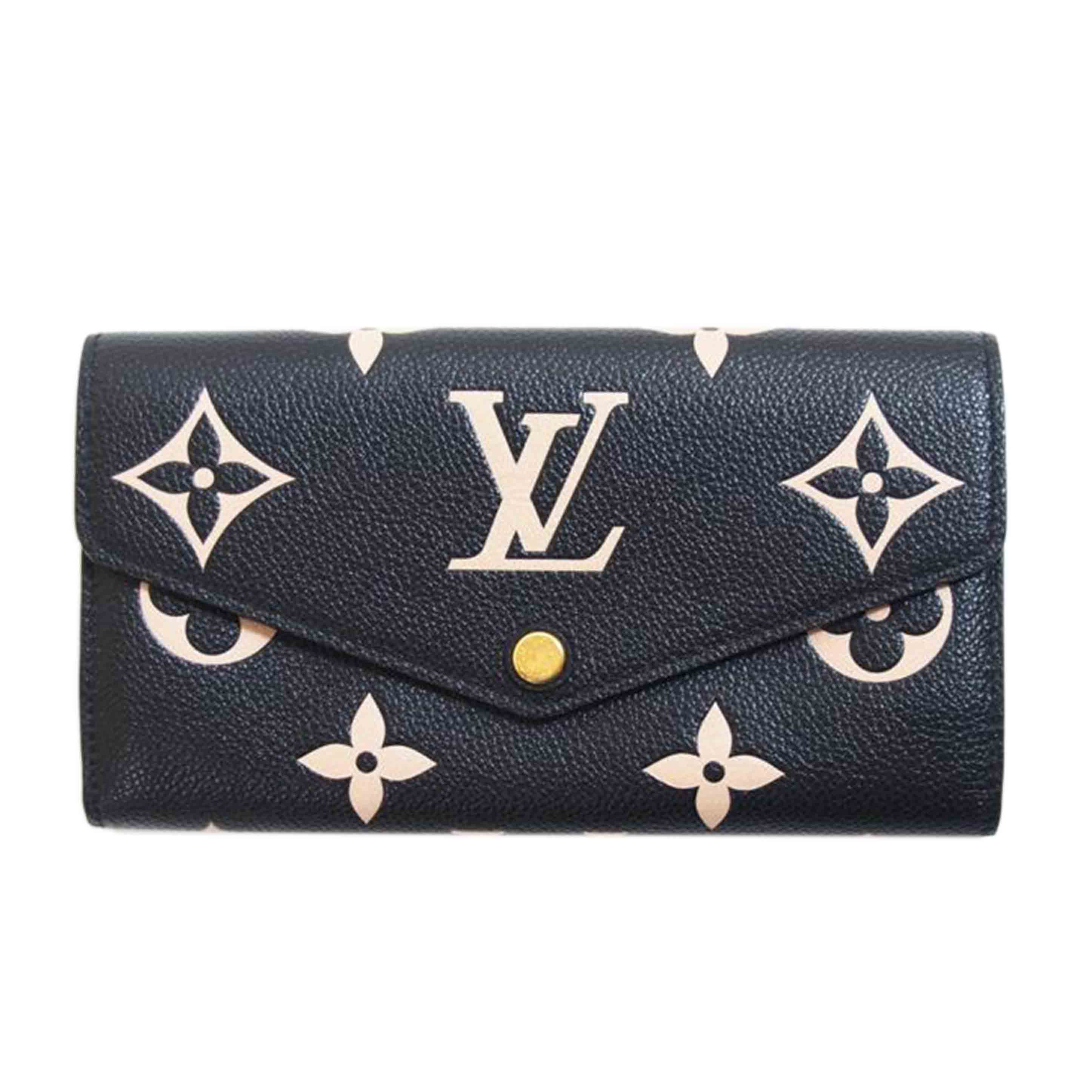 LOUIS VUITTON ルイヴィトン/ポルトフォイユ・サラ ブラック ベージュ/ モノグラム・アンプラント/M80496//RFI*/ABランク/71