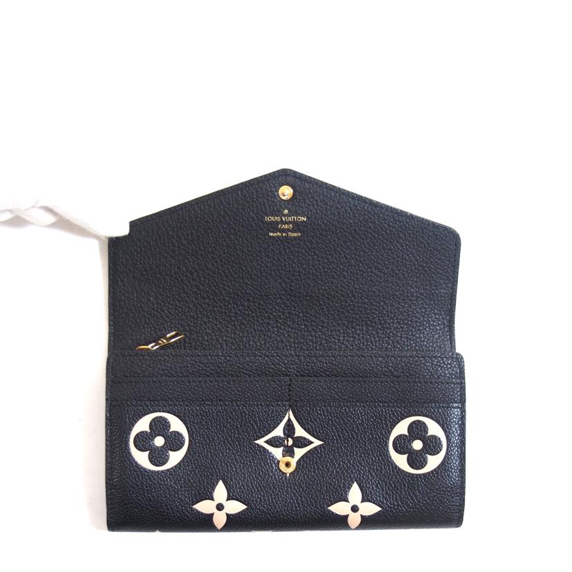 LOUIS VUITTON ルイヴィトン/ポルトフォイユ・サラ ブラック ベージュ/ モノグラム・アンプラント/M80496//RFI*/ABランク/71