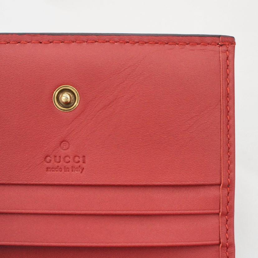 GUCCI グッチ/GGスプリームチェリーコンパクトウォレット/476050//114*/Aランク/77