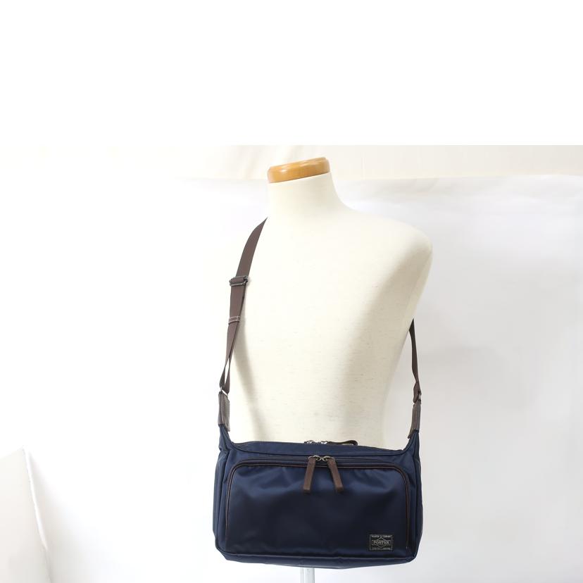 PORTER ポーター/ショルダーバッグ ダブルファスナー ネイビー//Aランク/65