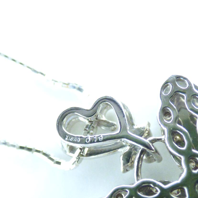 K18WGダイヤネックレス0.19//ABランク/64